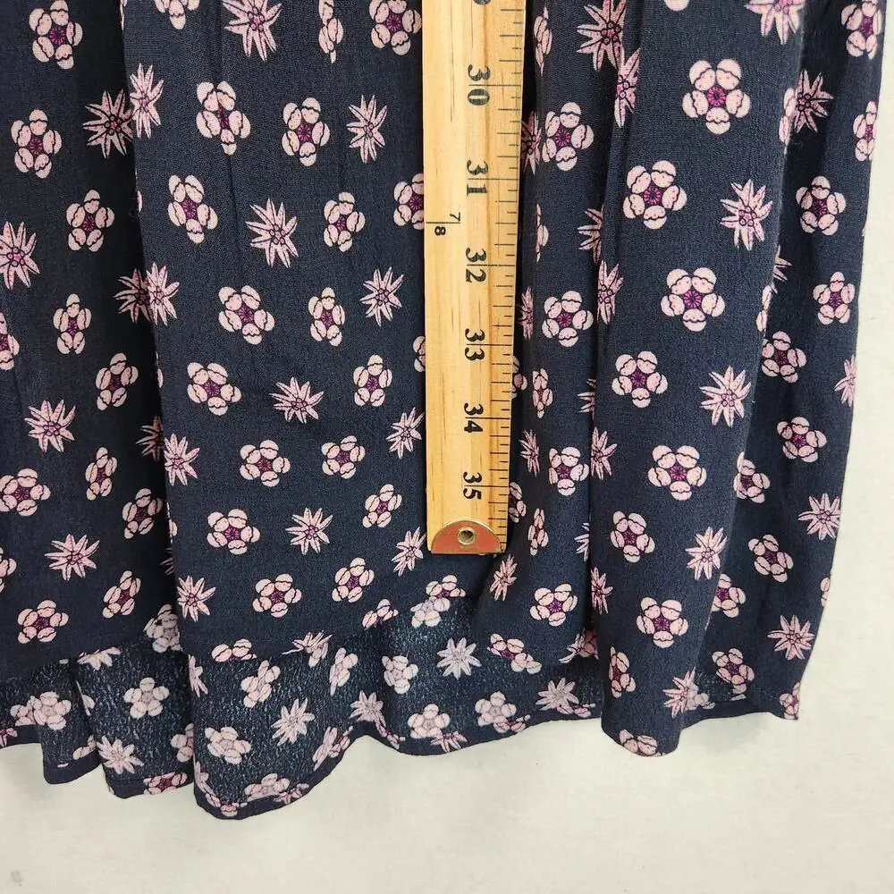 Scotch & Soda Dress Girls SZ 14 Park In Bloom Floral Maxi Dress Blue Long Sleeve
